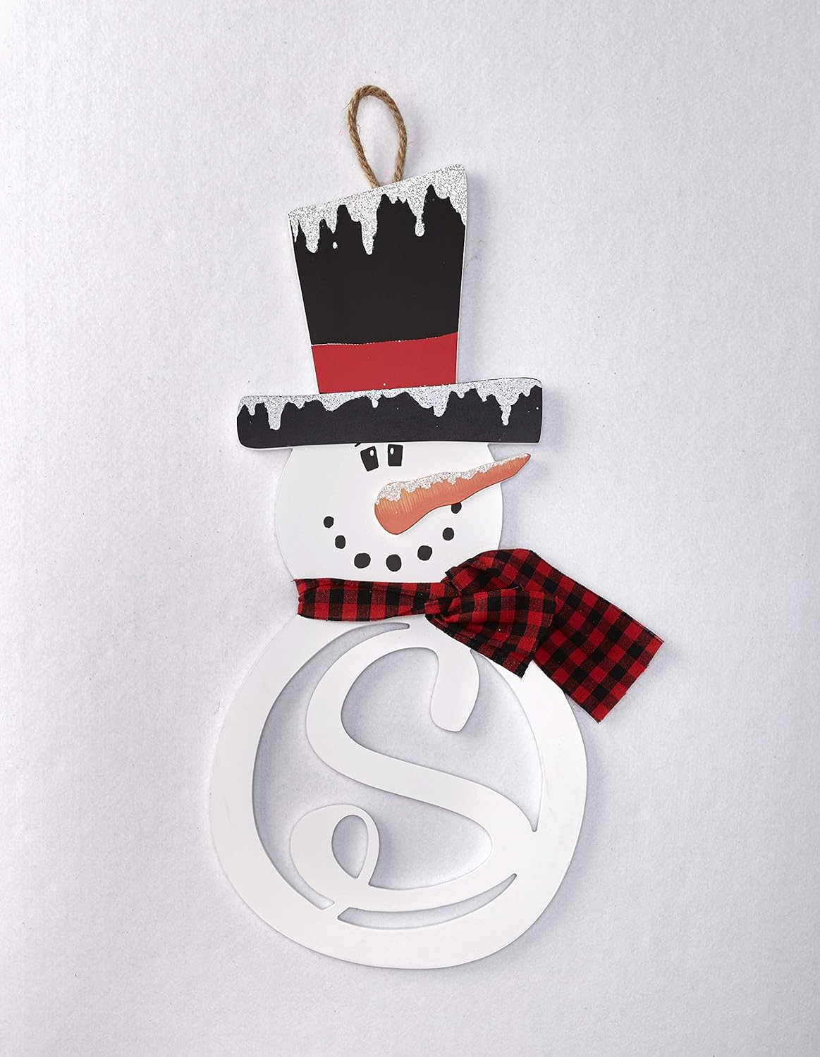 The Lakeside Collection Snowman Monogram Door Hanger