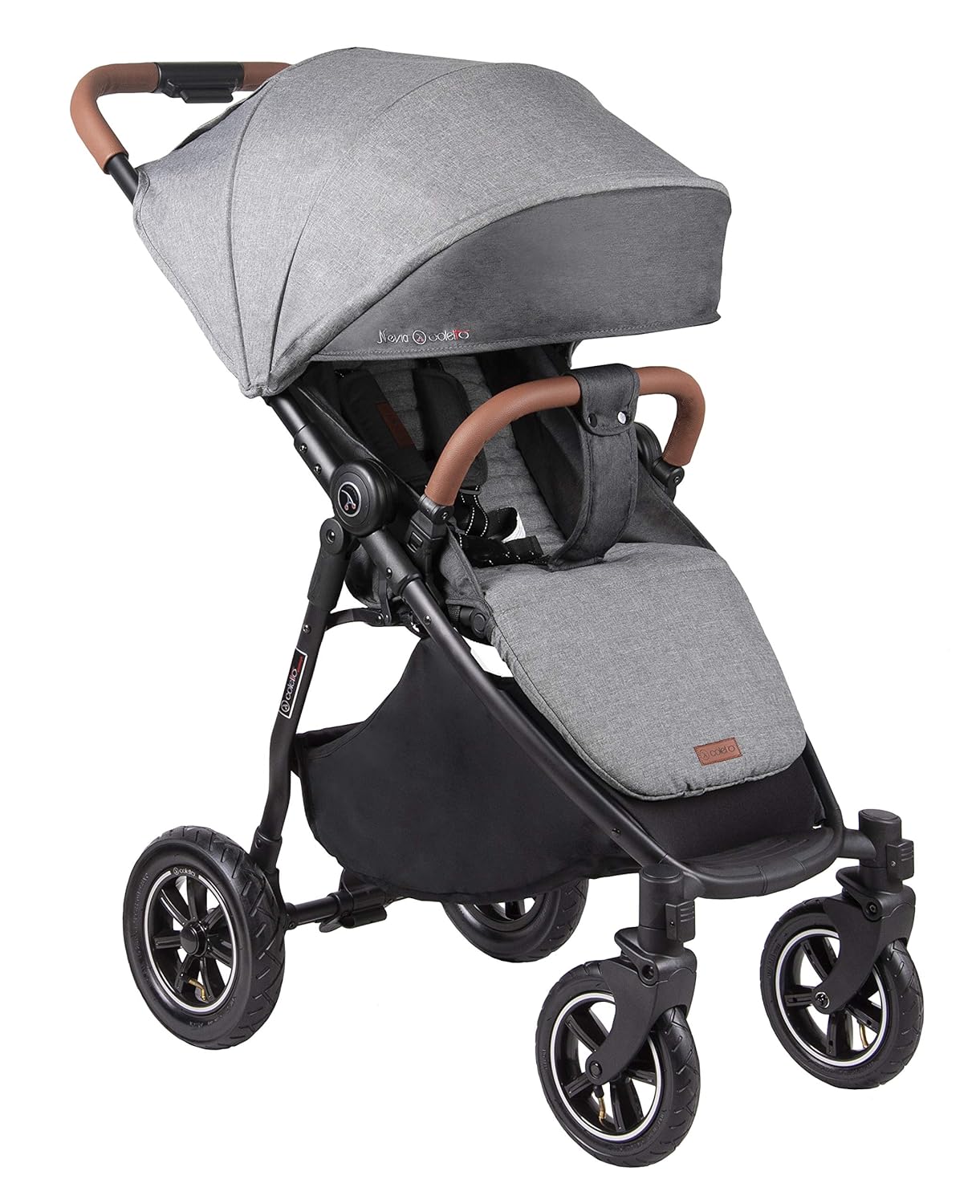 Buggy Sportwagen Sportkinderwagen Coletto Nevia Luftreifen + Regenfolie + Beindecke (Grey)