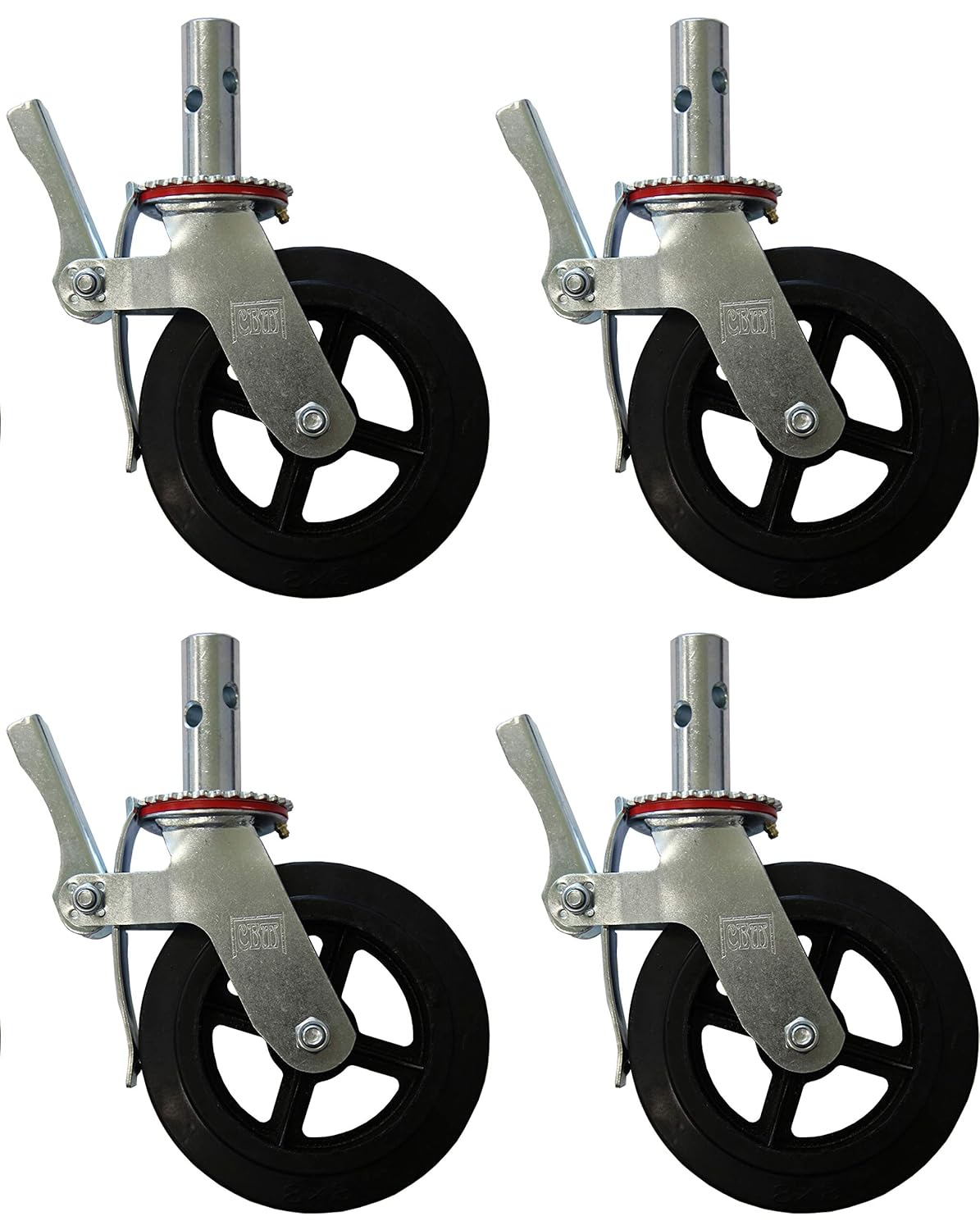 800 lbs load Capacity 4 Scaffold Tower 8" Rubber Caster Wheels with