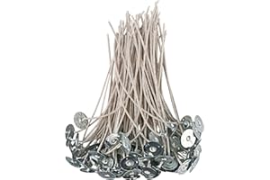 EUPNHY CD Series Candle Wicks for Soy Candles,100pcs CD 8 6" Pretabbed Wicks,Cotton & Paper Wicks for Candle Making.