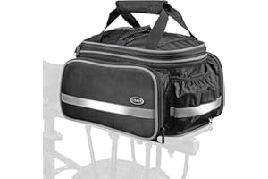 COFIT Bike Trunk Bag 25L / 68L, Extendable Large Capacity Saddle Bags Waterproof Bicycle Rear Rack Luggage Carrier Perfect for Cycling, Traveling, Commuting, Camping and Outdoor