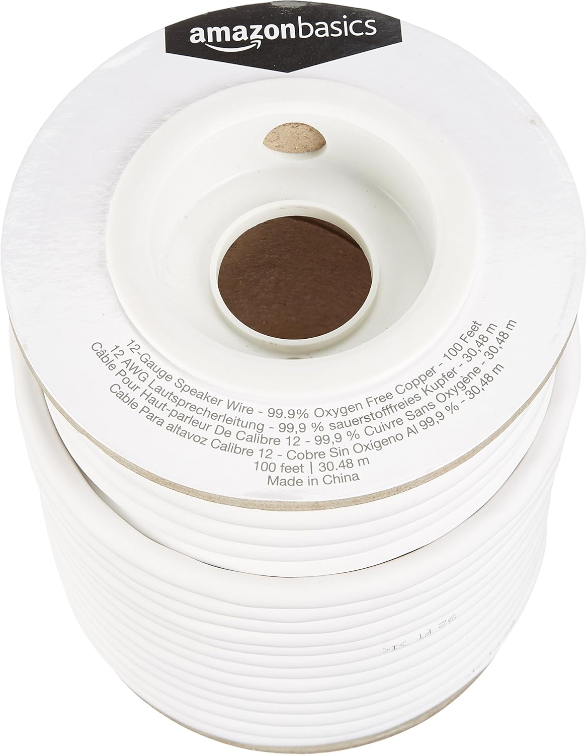 Basics 12-Gauge Audio Speaker Wire Cable - 99.9% Oxygen-Free Copper, 100 Feet: Electronics