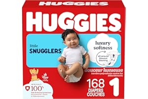 Diapers Size 1 - Huggies Little Snugglers Disposable Baby Diapers, 168ct, Mega Colossal Pack