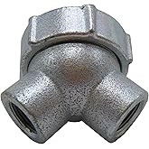 COREX 3/4" 90 Degree Capped/Pull Elbow - Explosion Proof For Hazardous Locations - Zinc Plated Malleable Iron - Threaded for IMC/GRC Rigid Conduit