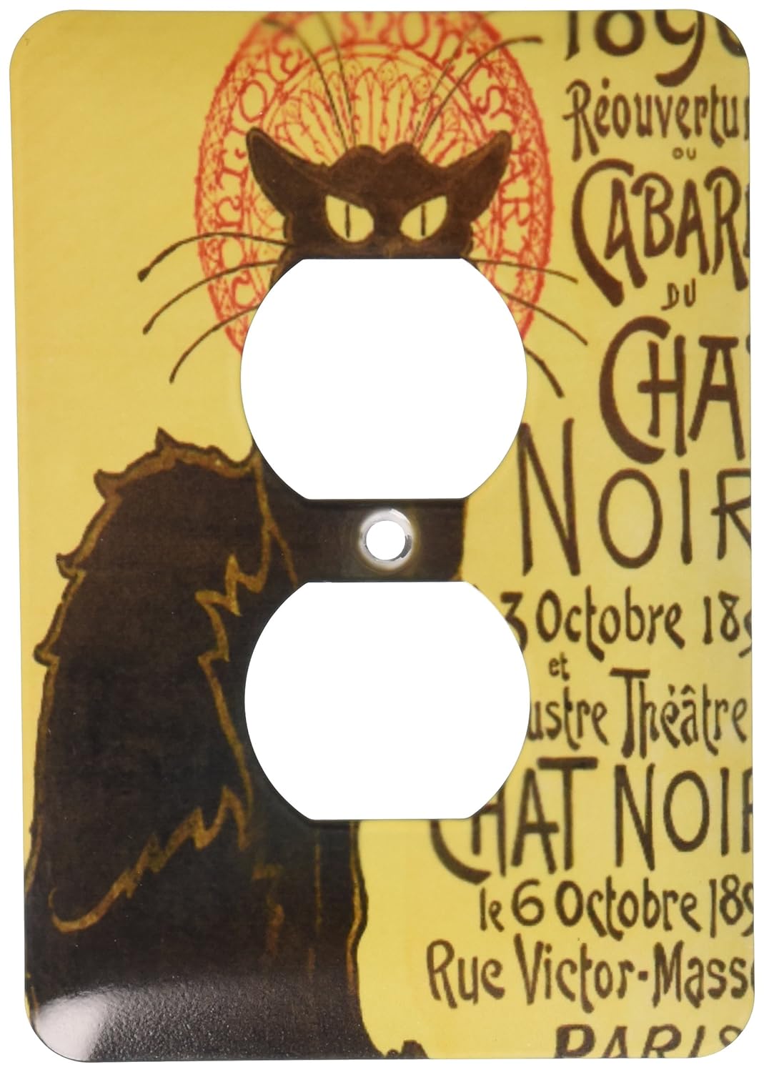3drose Lsp994166 Vintage French Chat Noir Black Cat Art 2