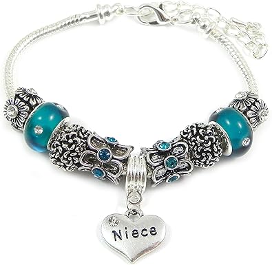 Sobrina tipo Pandora Pulsera - caja de regalo: Amazon.es: Joyería