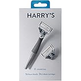 Harry's Charcoal Razor Handle Plus 2 Blade Cartridges