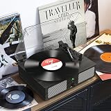 Udreamer Record Player with Built-in Speakers Bluetooth Belt Drive 3 Speeds view 8