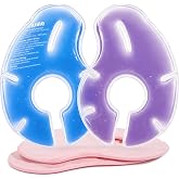 Nuliie Hot & Cold Breast Therapy Packs, 2 Pack Color-Changing Breast Pads with Soft Modal Covers, Reusable Ice Pack for After