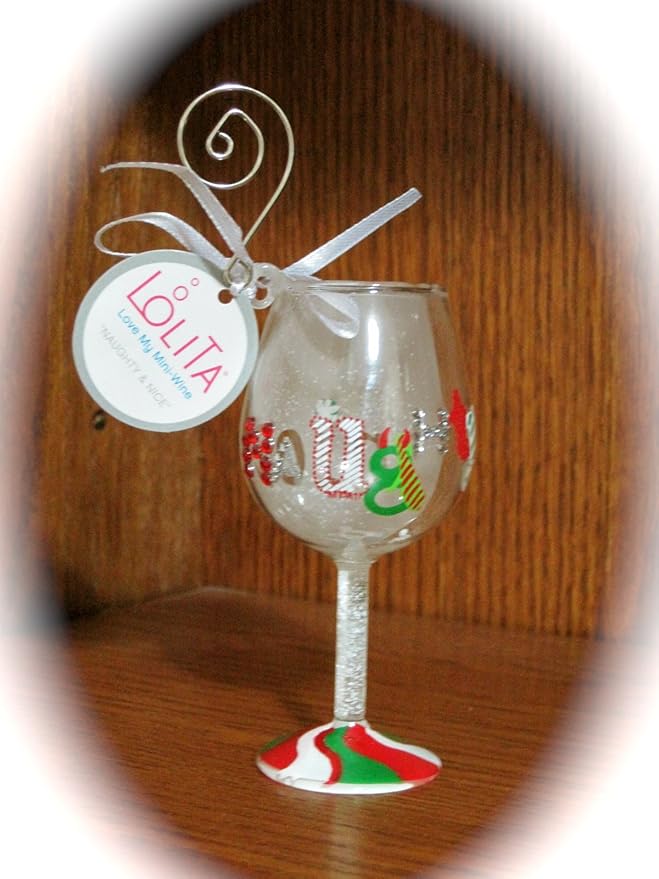 Lolita Love My Mini Wine Glass Ornament (Naughty & Nice) (NEW) Wine Glasses