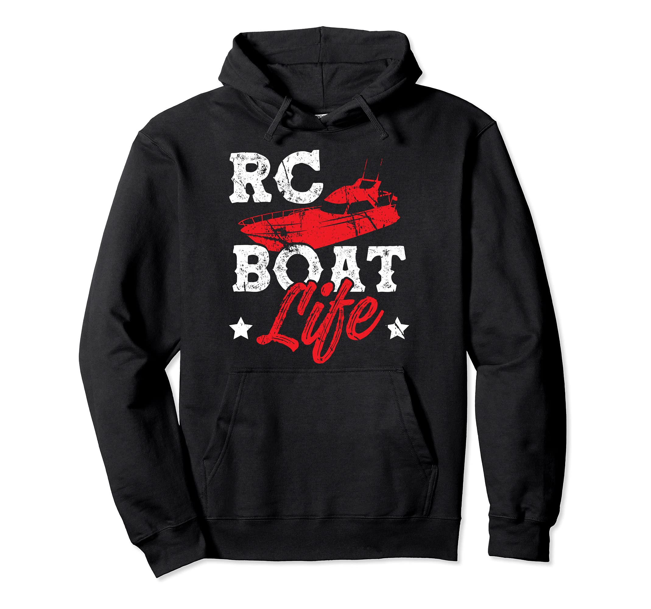 RC Boat Life Remote Control Boat Racing Collector Distressed Pullover Hoodie