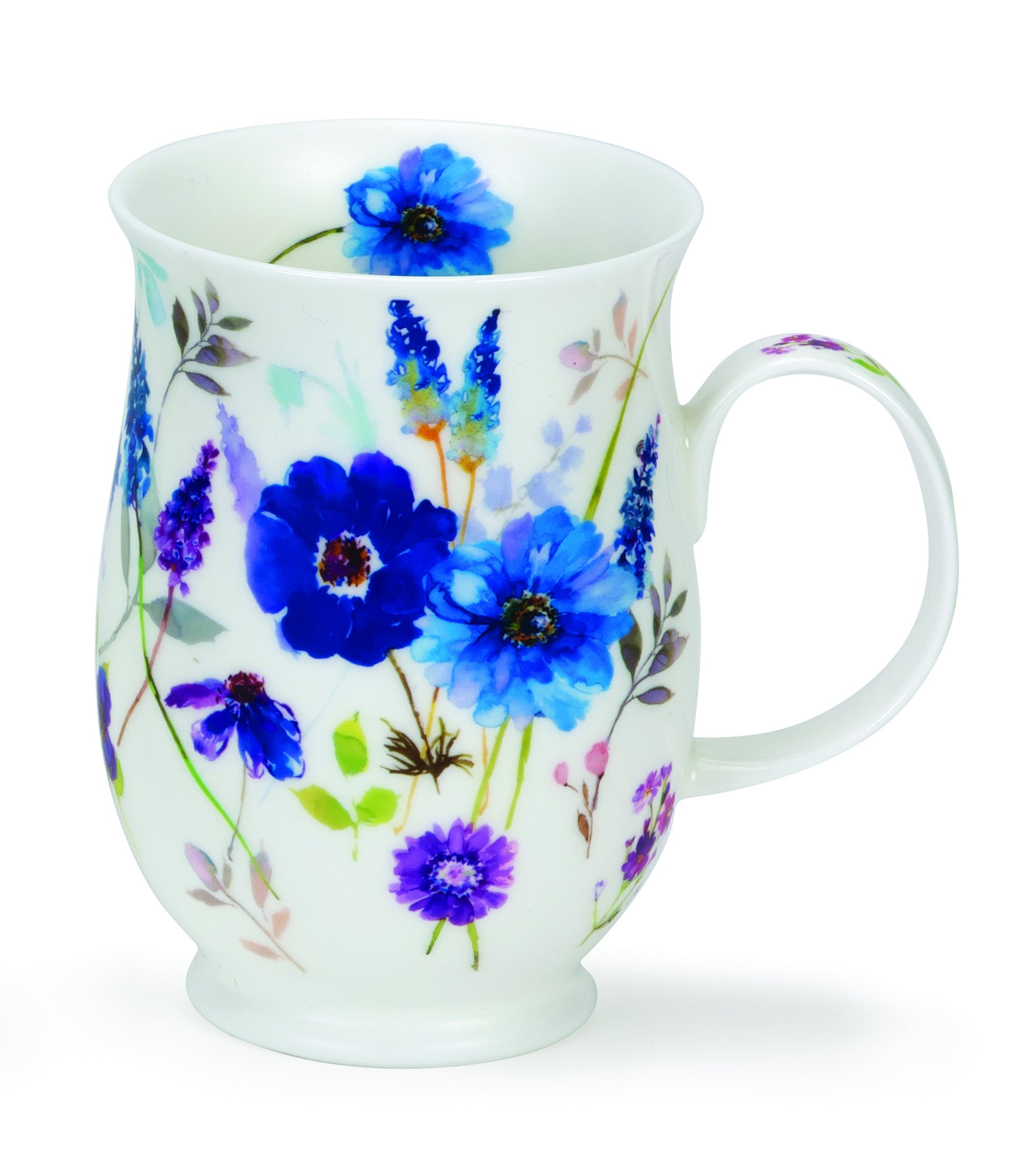 Dunoon Suffolk Fine Bone China Mug Collection-Floral Harmony Blue