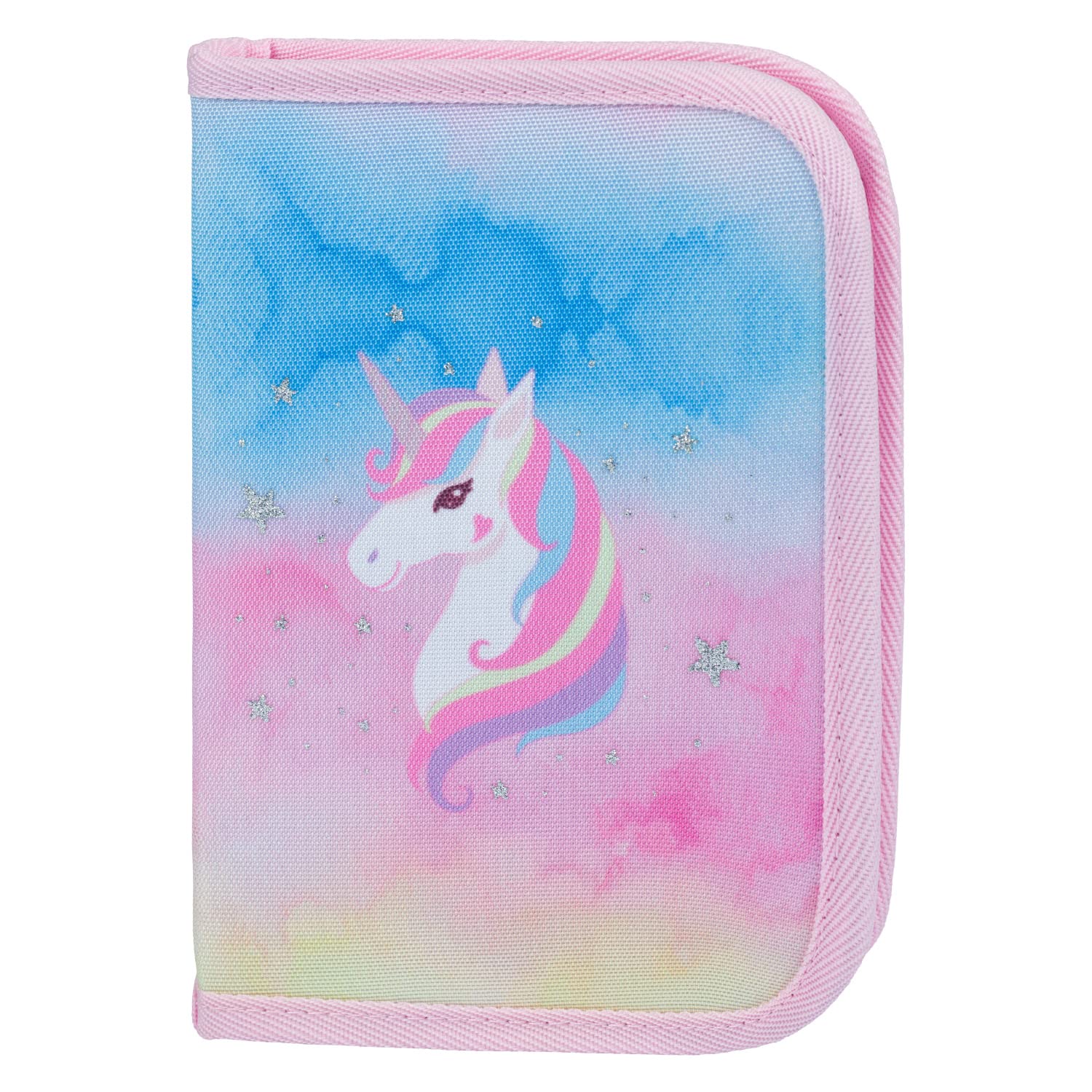 Baagl Rainbow Unicorn Pencil Case for Boys and Girls - Large Storage Space, Durable Material, Trendy Design - Case, School Supplies Organizer
