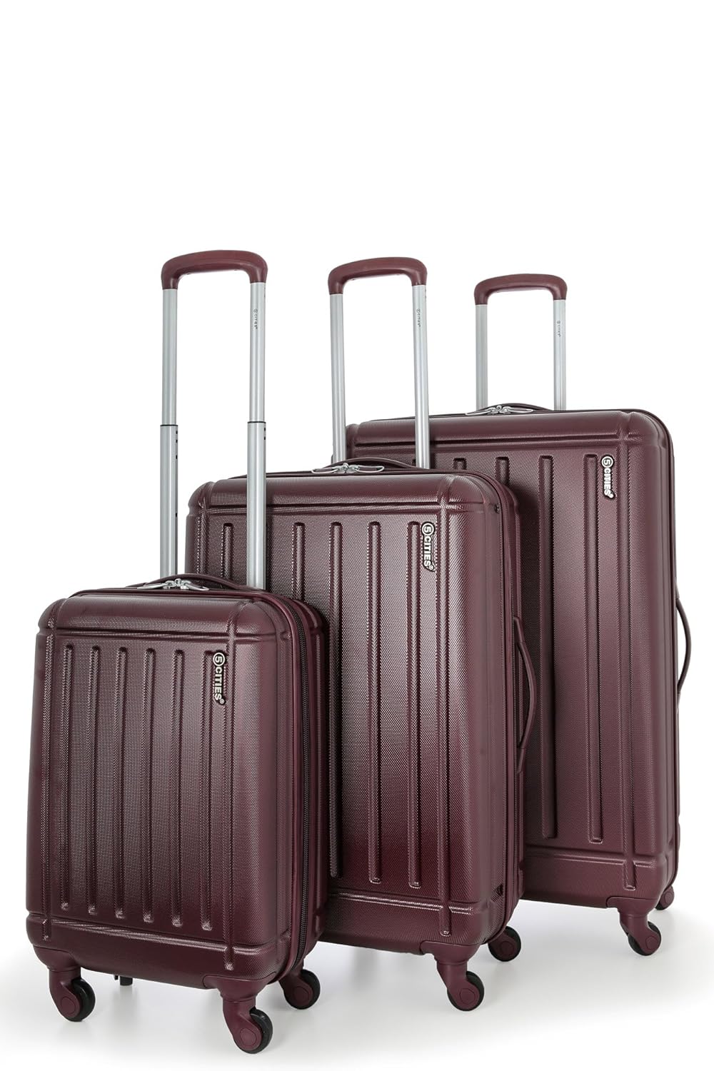 Hard Shell 55x35x20 Hand Luggage Suitcase Cabin Travel Bag Spinner 4