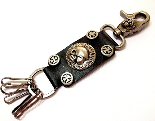 Amazon スカル ドクロ キーリング メンズアクセサリー 本革 スタッズ キーホルダー Tr 3 黒 キーホルダー 通販