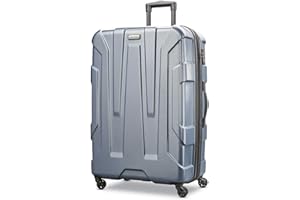 Samsonite Centric Hardside Expandable Luggage with Spinner Wheels, Blue Slate, Checked-Large 28-Inch