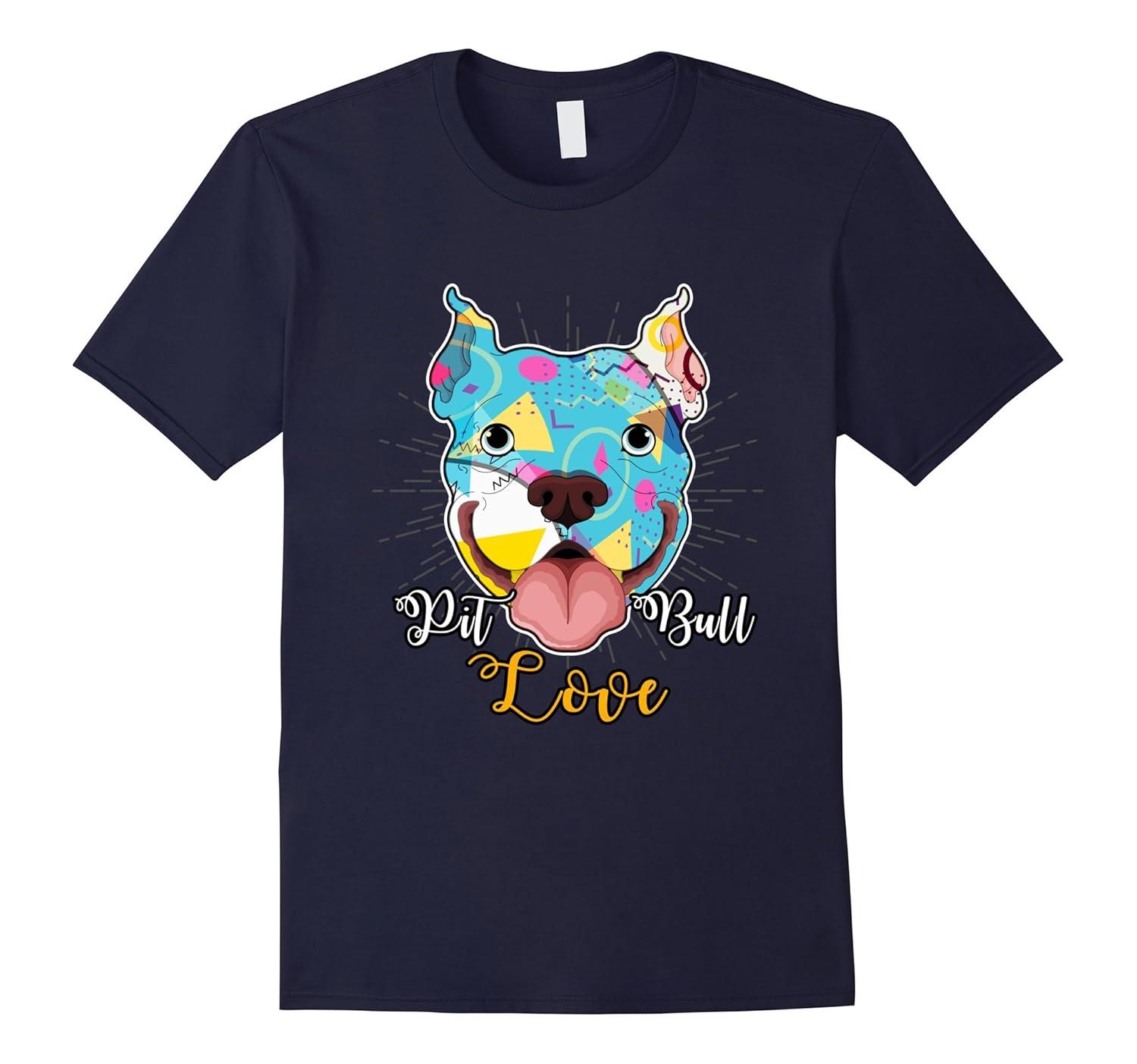 Funny Pitbull Love Watercolor Pitbull Dog Lover Gift T-Shirt-ANZ