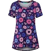 Kimmery Woman Raglan Sleeve Round Neck Irregular Hem Yoga Workout Shirt Sizes M-3XL