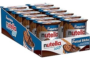Nutella & Go! Hazelnut Spread with Pretzel Sticks, On-the-Go Snack Cups, 12 Packs, 22.8 oz