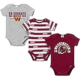 Gerber NFL baby-boys Nfl 3-pack Onesie Bodysuit