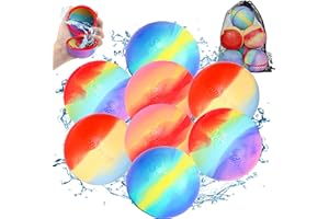 ALTOR SOPPYCID Reusable Water Balloons, Magnetic Self-Sealing Water Balls, Latex-free Silicone No Tying Quick Fill Water Bombs, Summer Water Toys for Kids Adults Pool Beach Water Fight Game(8 Pack)