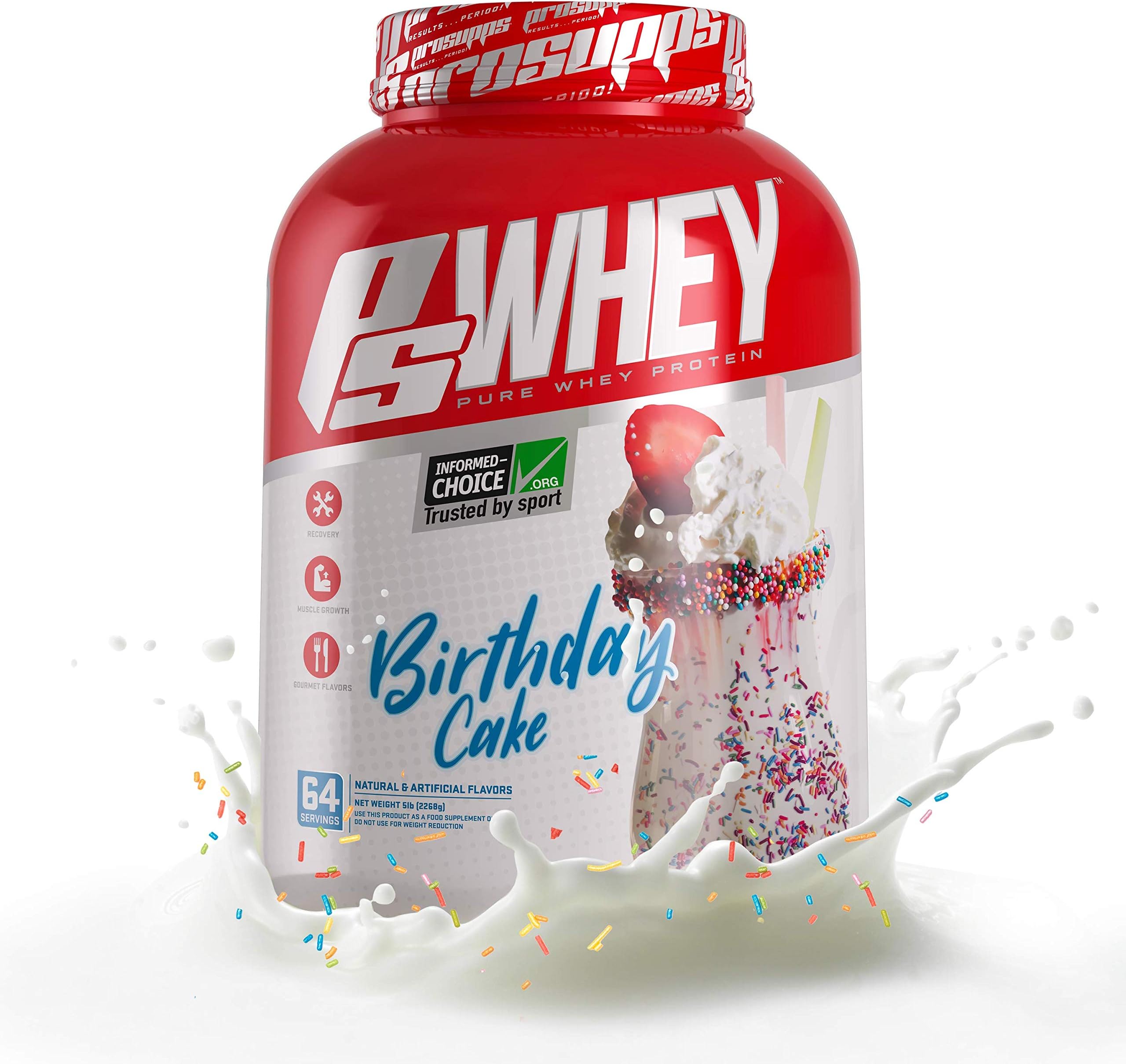 ProSupps PS Whey Supplement, 2.27 kg, Birthday Cake
