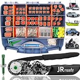 JRready DW5007-02 Deutsch Connector Kit, DT 2 3 4 6 8 12 Pin Connectors | Automotive Electrical Connector,Deutsch Crimping Tool 12-22AWG with Size 16 Solid Contacts, Connector Removal Tool,Seal Plugs