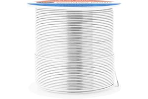 Mandala Crafts 20 Gauge Anodized Aluminum Craft Wire for Jewelry Making - 100 FT Colored Flexible Silver Tone Wire - Bendable for Bonsai Armature Crafting Sculpting