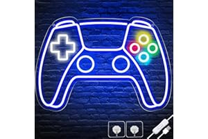 Ethereal Lomoer Gamer Neon Sign, Gamepad Shaped LED Sign for Room Decor, Gaming Boys Wall USB Powered Gifts Teens, Boys, Kids