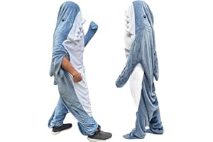 ONELIIA Oversize cozy shark blanket adult and teen, shark onesie kids, shark hoodie blanket shark costume shark pajamas women