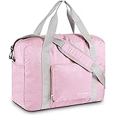 For Spirit Airlines Personal Item Bag 18x14x8 Foldable Travel Duffel Bag Underseat Carry-on Luggage for Women and men 30L(Pink)