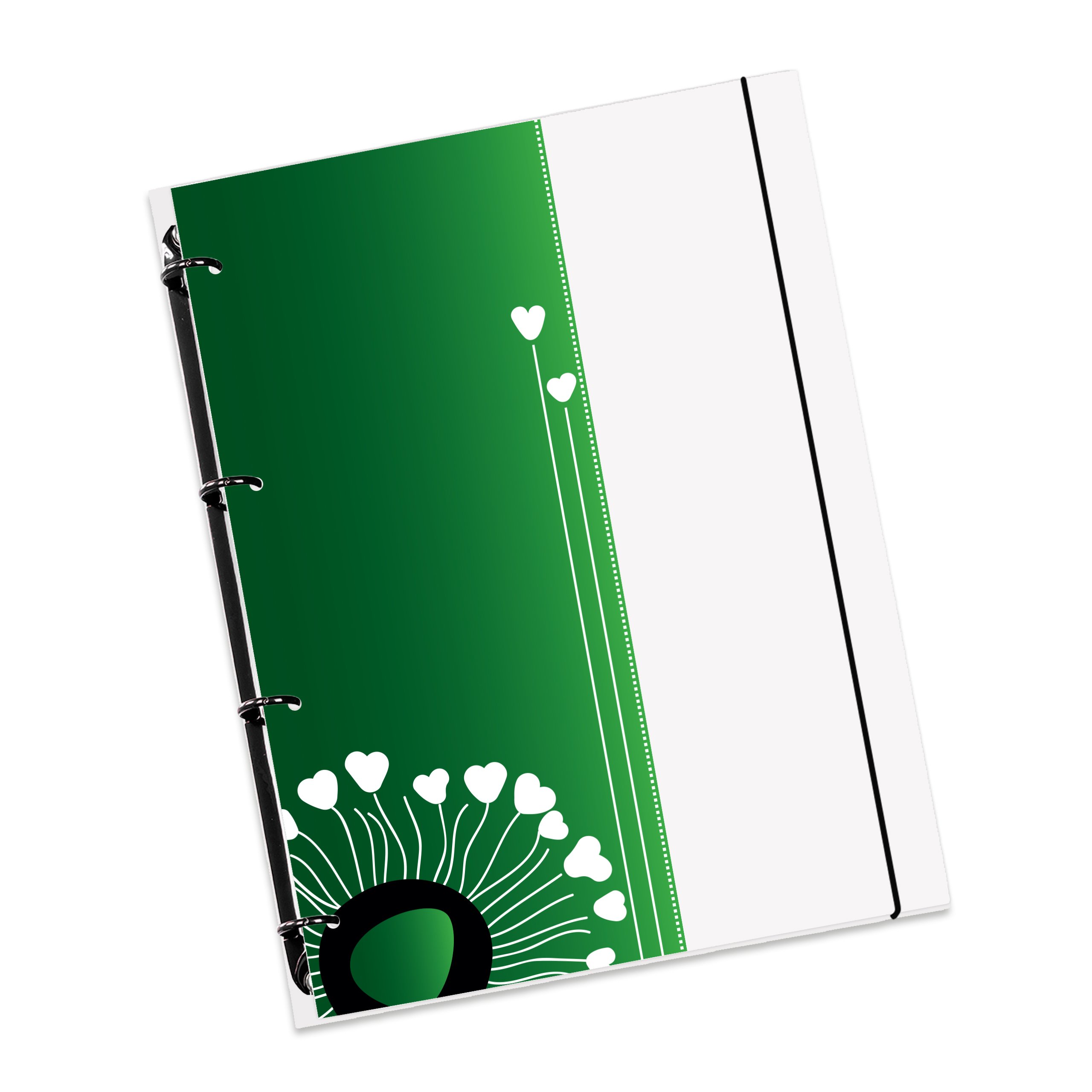 flexiNotes Notebook A5, type: green flower, dotted, 75 sheets dotted - ring S