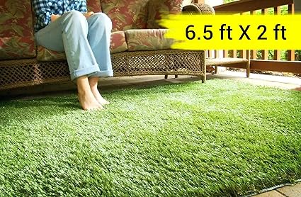 Tied Ribbons High Density Artificial Grass Carpet Mat for Home, Balcony, Lawn, Patio,Garden Artificial Turf(6.5 ft X 2 ft)