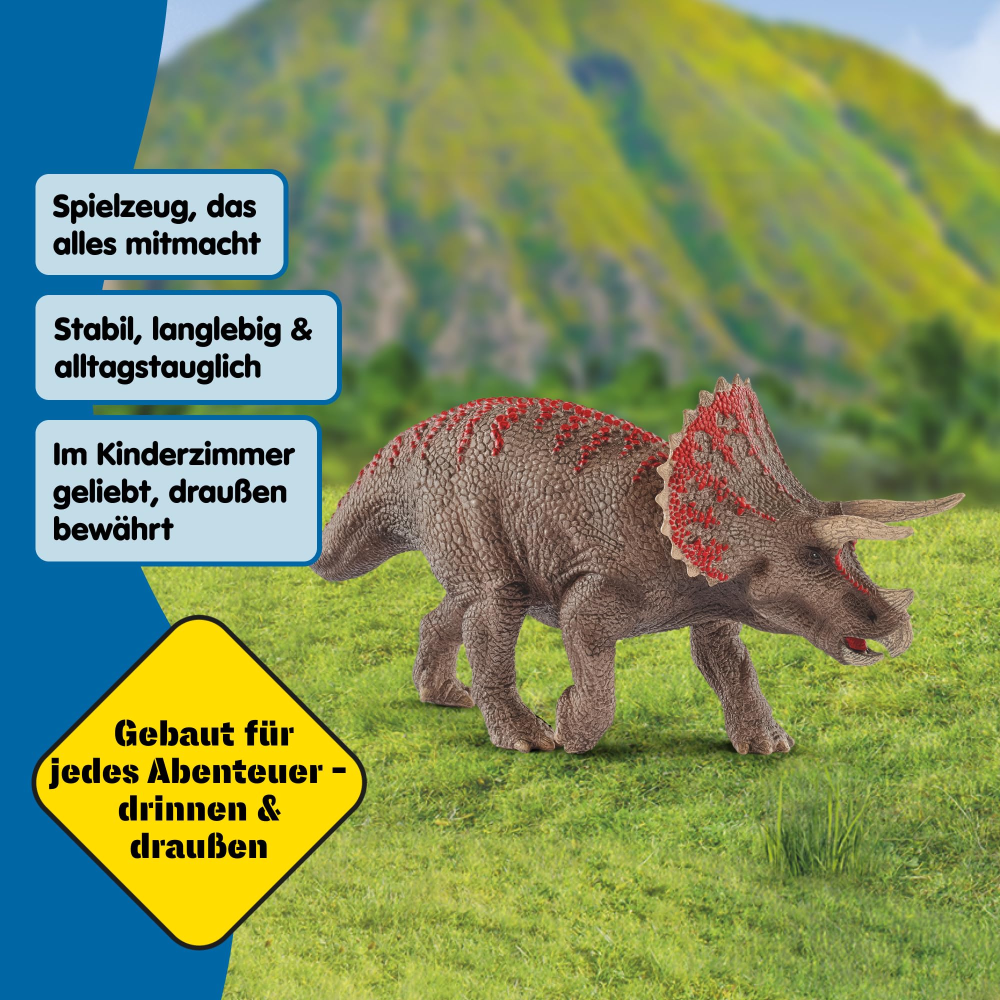 SCHLEICH Dinosaurs | Triceratops 15000 | detailgetreuer Dino | Dinosaurier Spielzeug zum Sammeln | tolles Geschenk für Mädchen und Jungen | Dino Spielzeug ab 3 Jahre | 21 x 5 x 10 cm 6