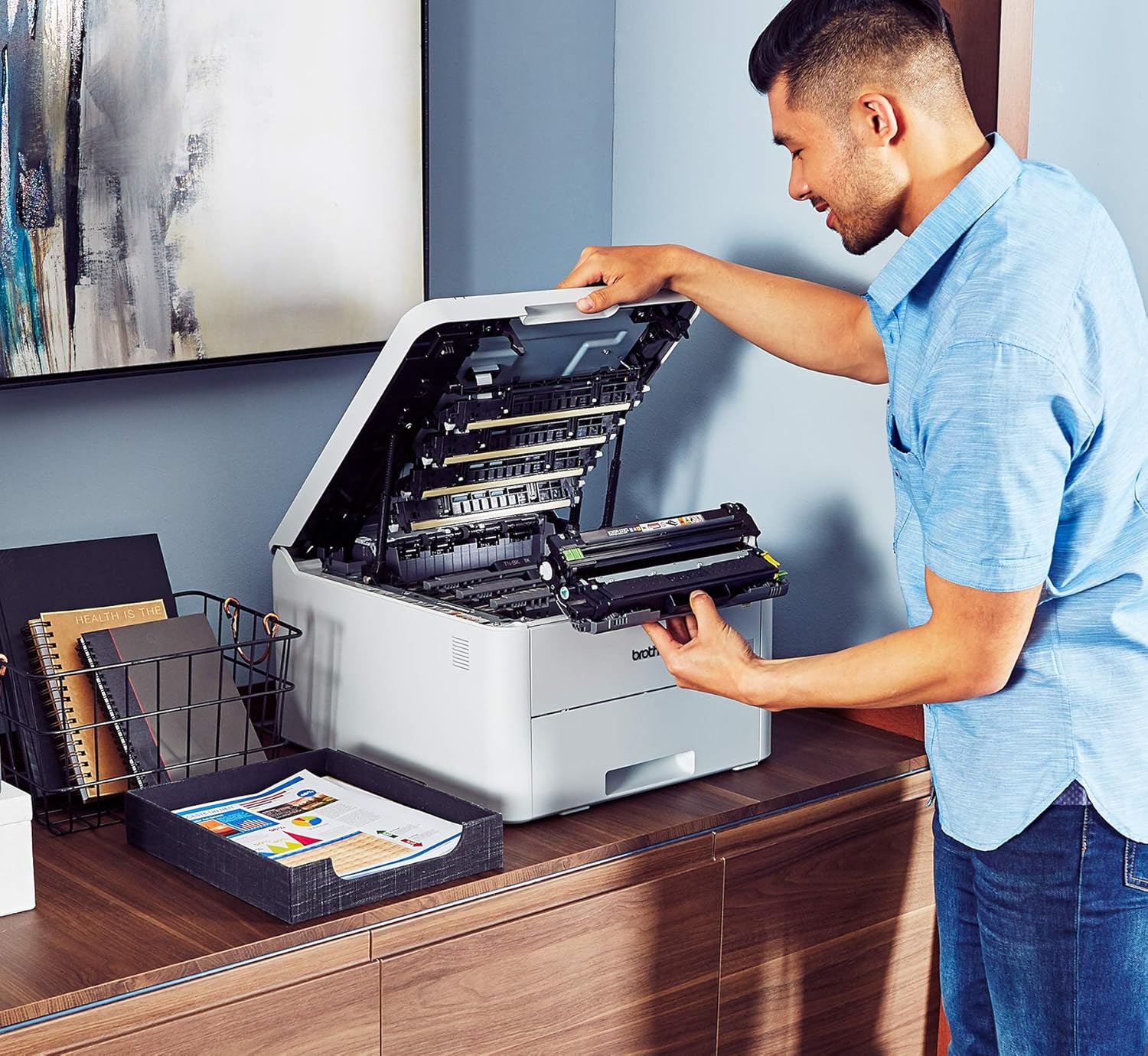 Brother HL-L3210CW Compact Digital Color Printer Providing Laser Printer Quality Results with Wireless,  Dash Replenishment Ready, White: Electronics