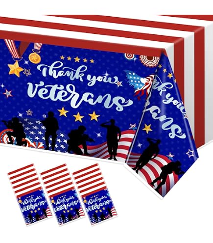 4th Of July Tablecloth, American Flag Tablecloths, 2 Pack Disposable Fourth Of July Decor Plastic Table Covers W111291386