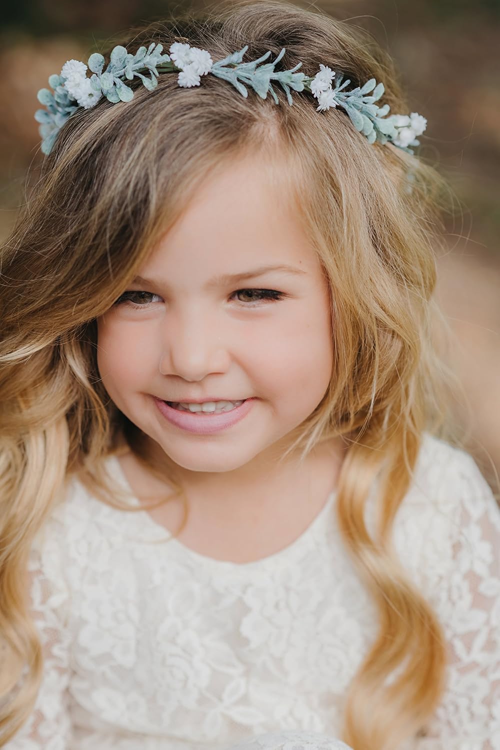 Amazon Com Child Flower Crown Flower Crown Wreath Flower Girl Babies Breath Handmade