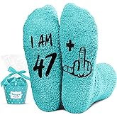 HAPPYPOP Birthday Gifts for Women - 41 45 50 Year Old Birthday Gift for Her, Socks for Man