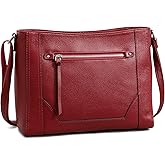 S-ZONE Medium Women Genuine Leather Crossbody Bags Cowhide Shoulder Handbag Ladies Purse