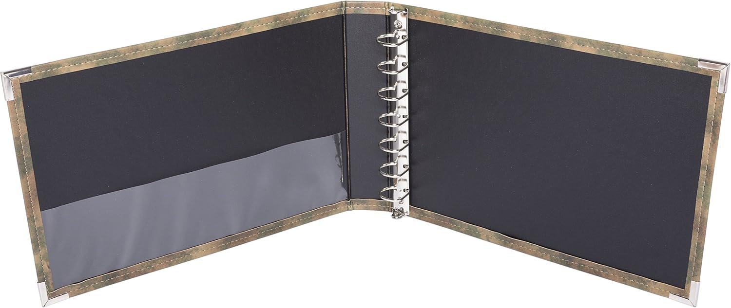 Premium 3UP 7 Ring Business Check Binder w/Zip Pouch (Black) : Office Products