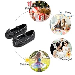 Felix & Flora Toddler Little Girl Black Dress Shoes