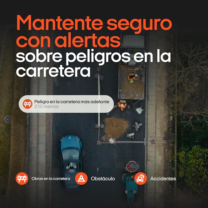 Co-Driver 1 – Alertas de Perigo em Tempo Real | Sem subscrição | Bateria de Lítio 3V de Longa Duração | Compatível com Apple CarPlay e Android Auto