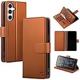 Shieldtop Compatible with Samsung Galaxy S23 5G Wallet Case with Card Holder,Women Men RFID Blocking PU Leather Flip TPU Protective Cover Credit Card Slots,Phone Case for Galaxy S23 6.1",Light Brown