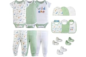 Little Peaches Baby Boy Clothes & Accessories Set – Newborn Essentials Gift – Fits 6 to 9 Months