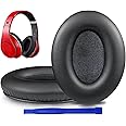 SOULWIT Replacement Ear Pads Cushions for Monster Beats Studio 1.0 (1 st Gen) Headphones by Dr. Dre, Earpads with Soft Protein Leather (Black)