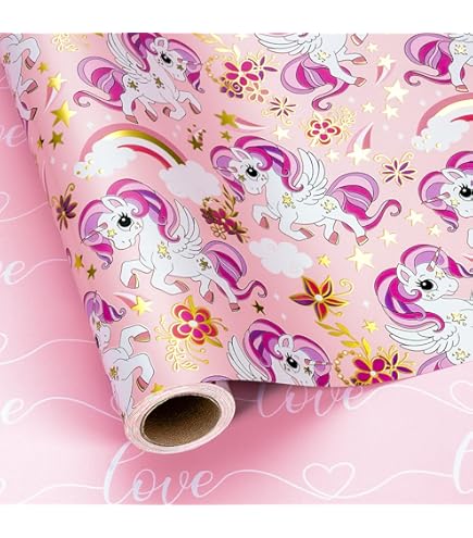 WERNNSAI Rouleau De Papier Cadeau Kraft Pour Bébé – 1 Rouleau De Papier Cadeau Pour Bébé – 43,2 Cm X 10,1 M – Marron – Motif Animal Mignon – Renard