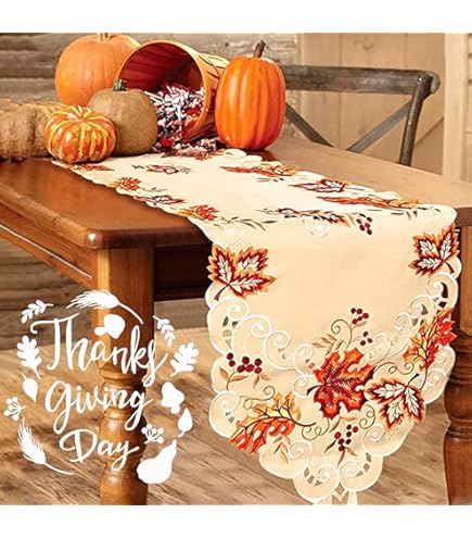 Chemin De Table Fall Decoration,Chemin De Table Action Grâces