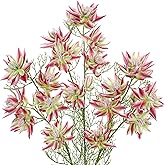 Hollyone 3Pcs Pink Artificial Flowers Silk 26.3" Fake Protea Flower with Long Stem Faux Flowers Arrangement Branch with 6 Heads for DIY Wedding Party Centerpiece Floral Bouquets Table Home Decor