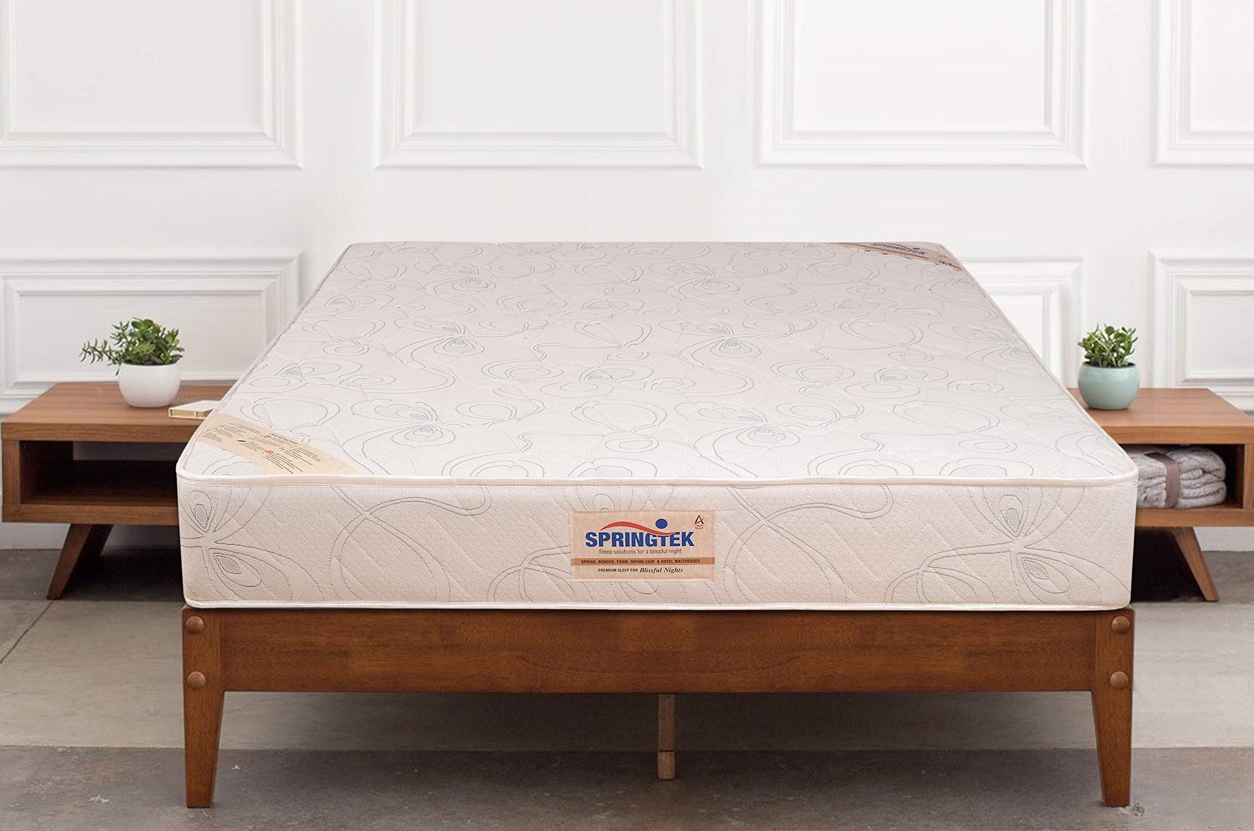 Springtek 78x36x8 Inches Single Size Mattress | 7-Layer Ortho Pocket Spring Mattress | Zero Partner Disturbance Comfort Orthopedic Mattresses | Medium Firm Bed Gadda with Multi Zoned Support