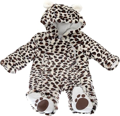 fluffy snowsuit baby